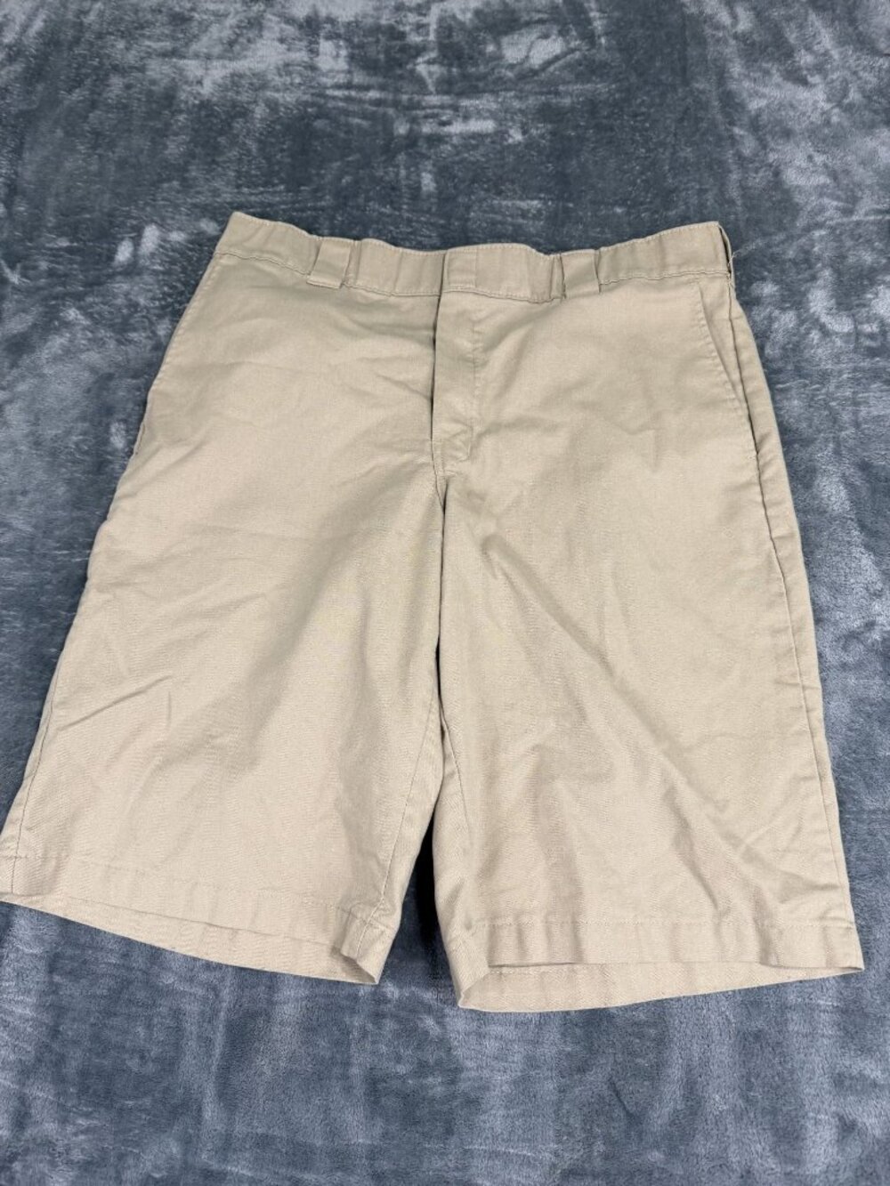 Dickies Mens Beige Khaki Flat Front Shorts Size 36